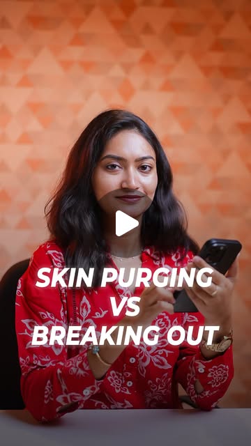 Dr. Shri Sindhuja Reel thumbnail about skin purging versus breaking out