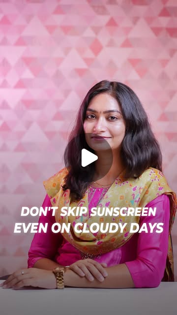 Dr. Shri Sindhuja Reel thumbnail about sunscreen on cloudy days